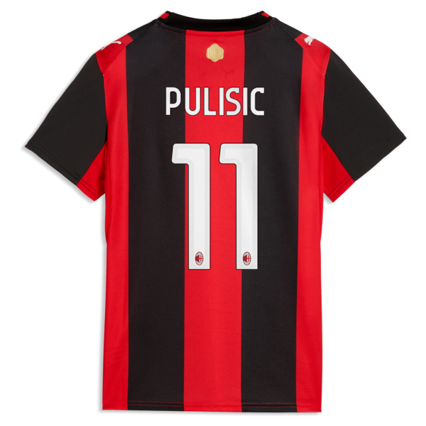 Puma Christian Pulisic AC Milan 2026/27 Home Replica Jersey Black/Red