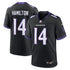 Custom Kyle Hamilton Baltimore Ravens Alternate Game Jersey Purple