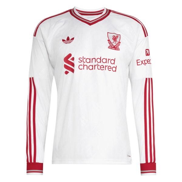 Virgil van Dijk Liverpool adidas 2026/27 Away Replica Long Sleeve Jersey - White