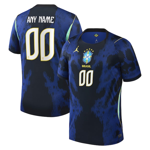 Jordan Brand Brazil National Team 2026 Away Stadium Replica Custom Jersey Blue