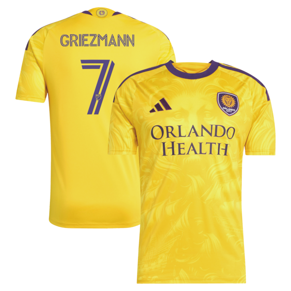 Customized Antoine Griezmann Orlando City SC 2026 Sunken Treasure Kit Replica Jersey Yellow