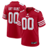 Custom San Francisco 49ers Custom Game Jersey Scarlet