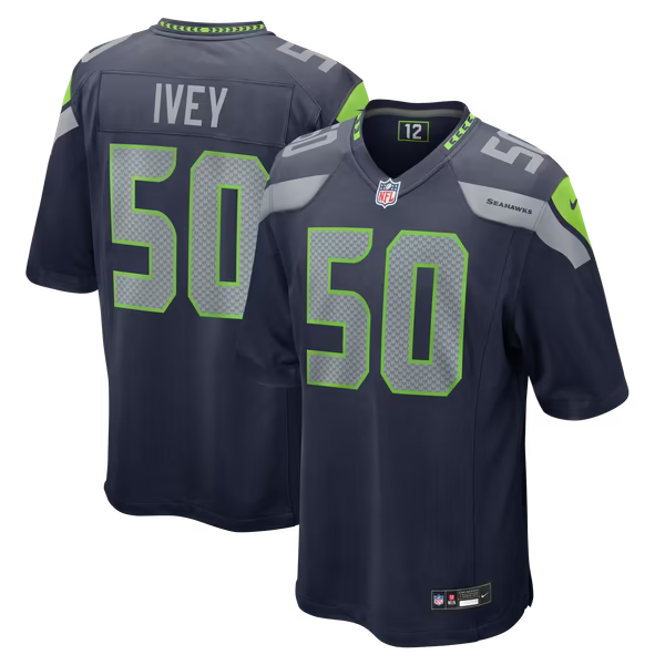 Jared Ivey Seattle Seahawks Nike Team Game Jersey - College Navy