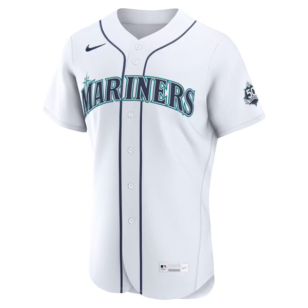 Bryan Woo Seattle Mariners Nike Home 50th Season Authentic Jersey - White