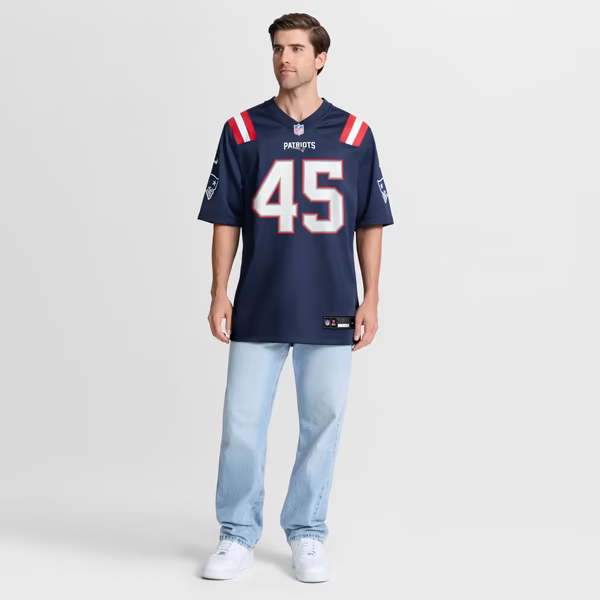 Quintayvious Hutchins New England Patriots Nike Team Game Jersey - Navy