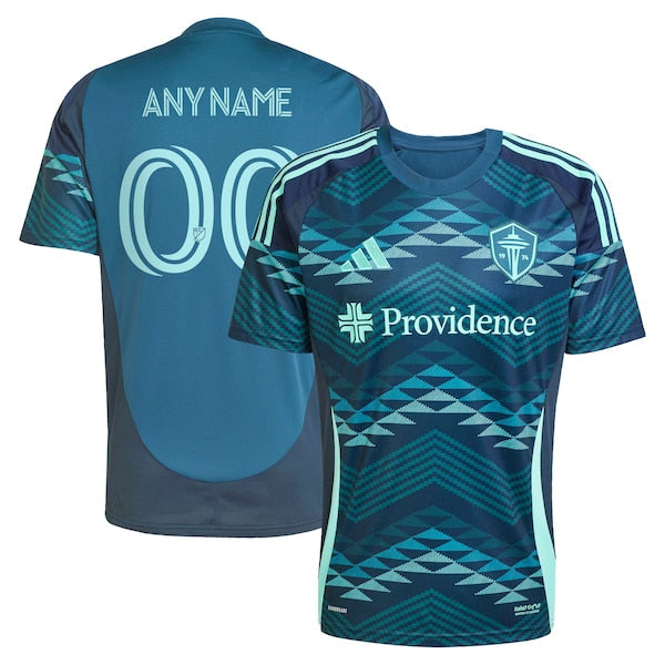 Adidas Seattle Sounders FC 2025 The Salish Sea Kit Replica Custom Jersey Blue