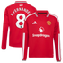 Adidas Bruno Fernandes Manchester United 2026/27 Home Replica Long Sleeve Jersey Red