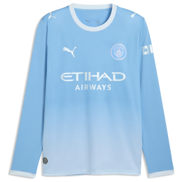 Puma Manchester City 2026/27 Home Replica Long Sleeve Custom Jersey Light Blue
