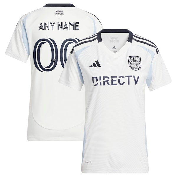 Customized San Diego FC Women's 2025 Woven Into One Replica Custom Jersey White