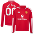 Adidas Manchester United 2026/27 Home Replica Long Sleeve Custom Jersey Red