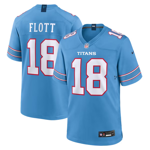 Cordale Flott Tennessee Titans Nike Team Game Jersey - Light Blue