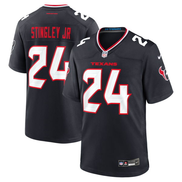 Custom Derek Stingley Jr. Houston Texans Game Jersey Navy