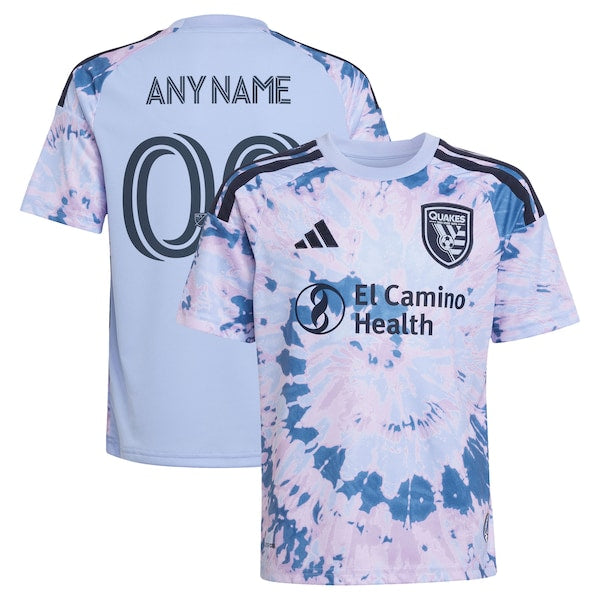 Customized San Jose Earthquakes Youth 2026 The Dead Kit Replica Custom Jersey Light Blue