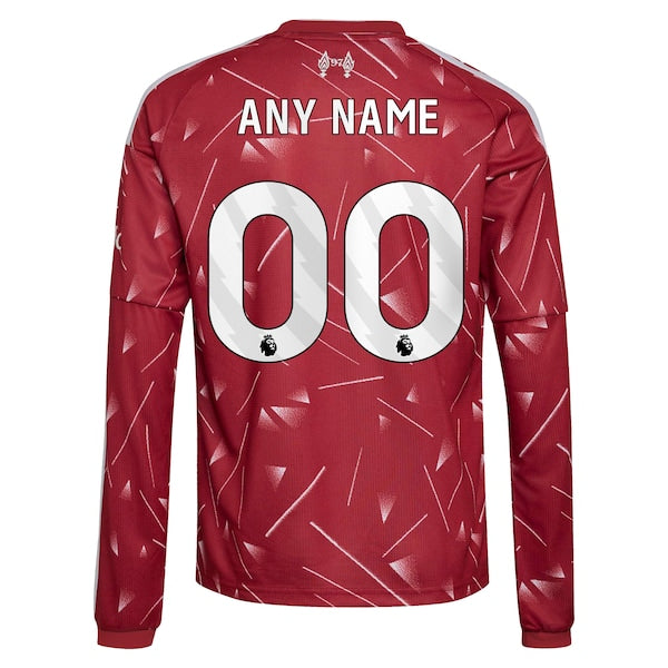 Adidas Liverpool 2026/27 Home Replica Custom Long Sleeve Jersey Red