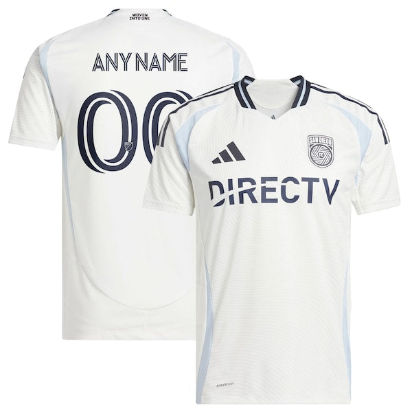Customized San Diego FC 2025 Woven Into One Replica Custom Jersey White