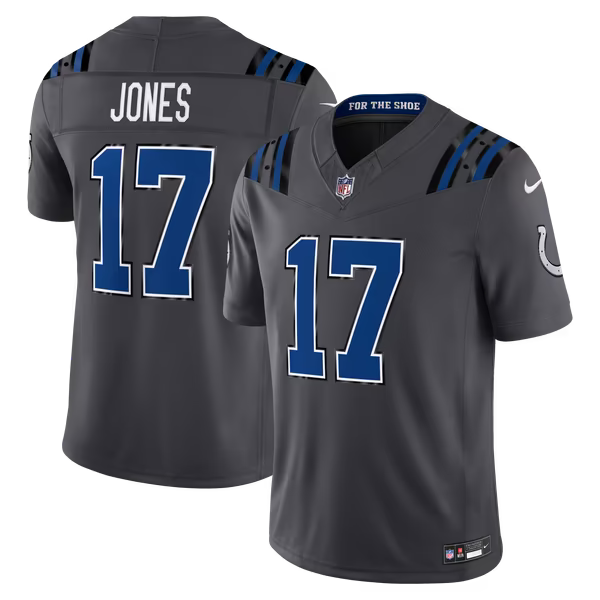 Daniel Jones Indianapolis Colts Nike 2026 Rivalries Collection Stitched Limited Jersey - Anthracite