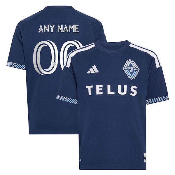 Adidas Vancouver Whitecaps FC Youth 2026 The Coastal Jersey Replica Custom Jersey Blue