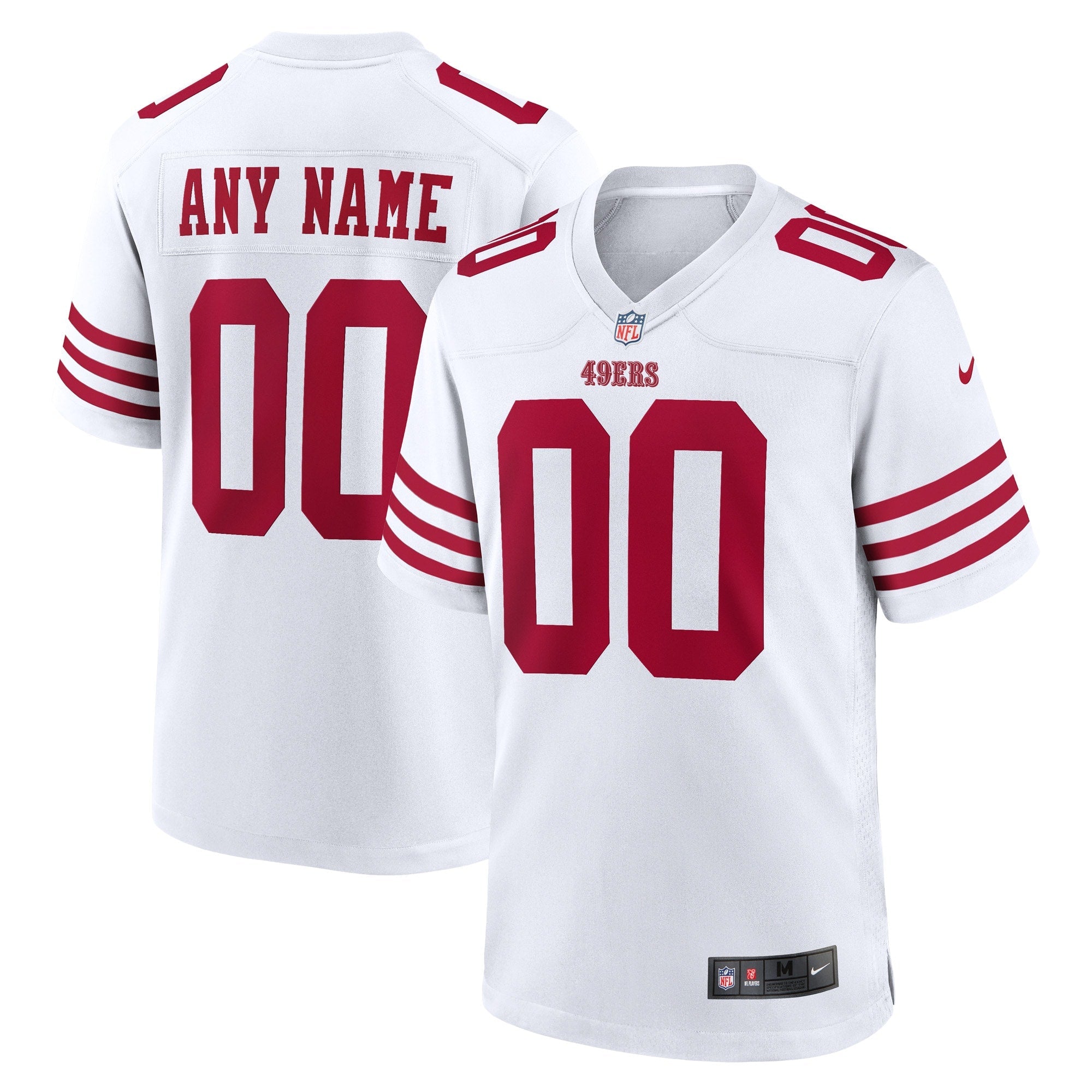 Custom San Francisco 49ers Custom Game Jersey Scarlet