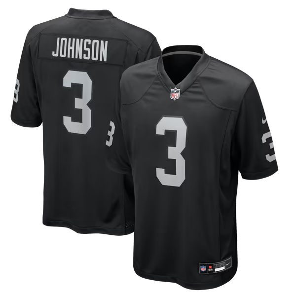 Taron Johnson Las Vegas Raiders Nike Team Game Jersey - Black