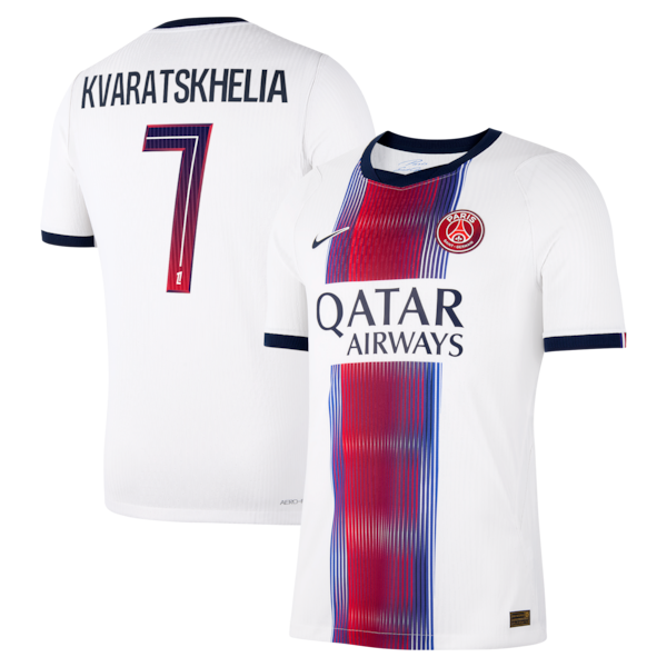 Khvicha Kvaratskhelia Paris Saint-Germain Nike 2026/27 Away Match Authentic Jersey - White
