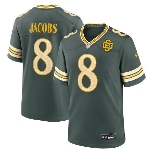 Josh Jacobs Green Bay Packers Nike 2026 Rivalries Collection Game Jersey - Green