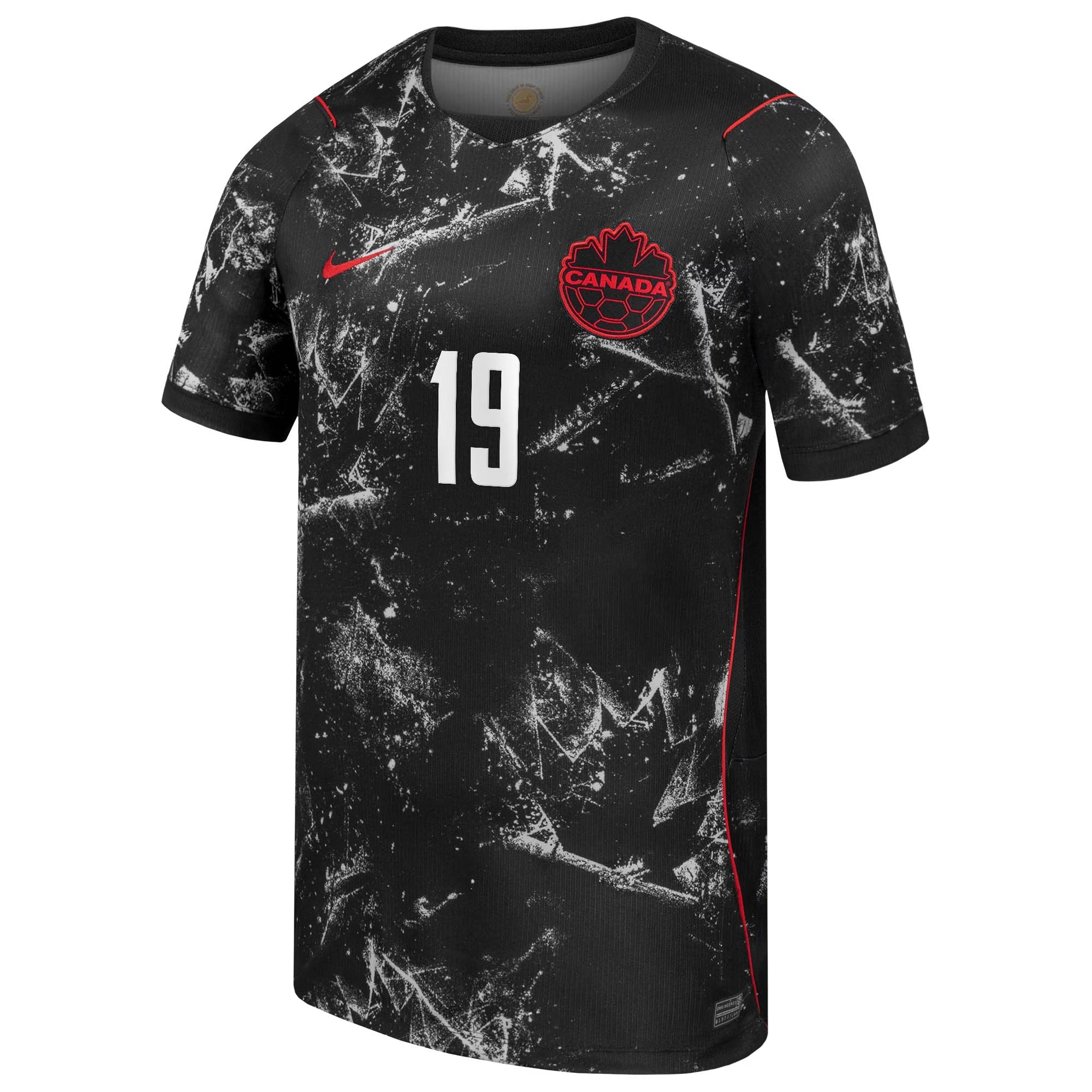 Alphonso Davies Canada Soccer Custom 2026 Away Authentic Jersey - Black - Jersey Teams World