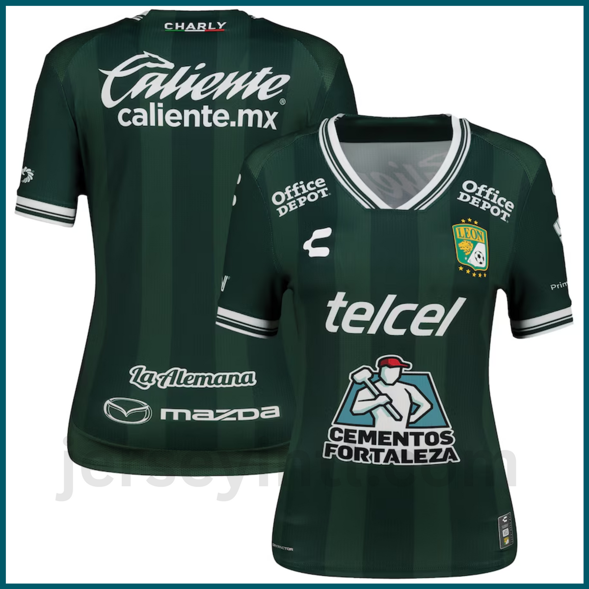Club León Women’s 2025/26 Home Authentic Jersey – Green Soccer Jersey