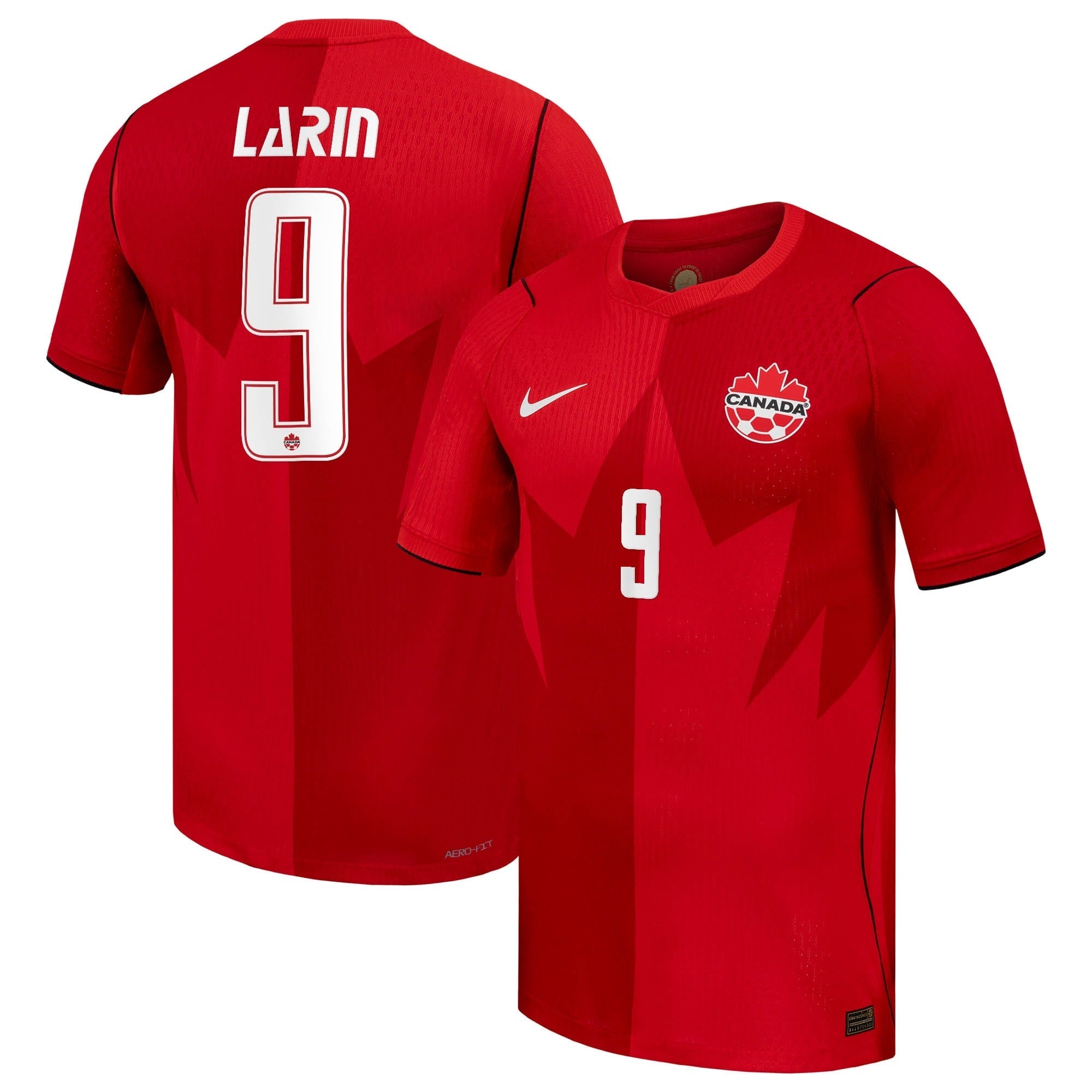 Cyle Larin Canada Soccer Custom 2026 Home Match Authentic Jersey - Red - Jersey Teams World