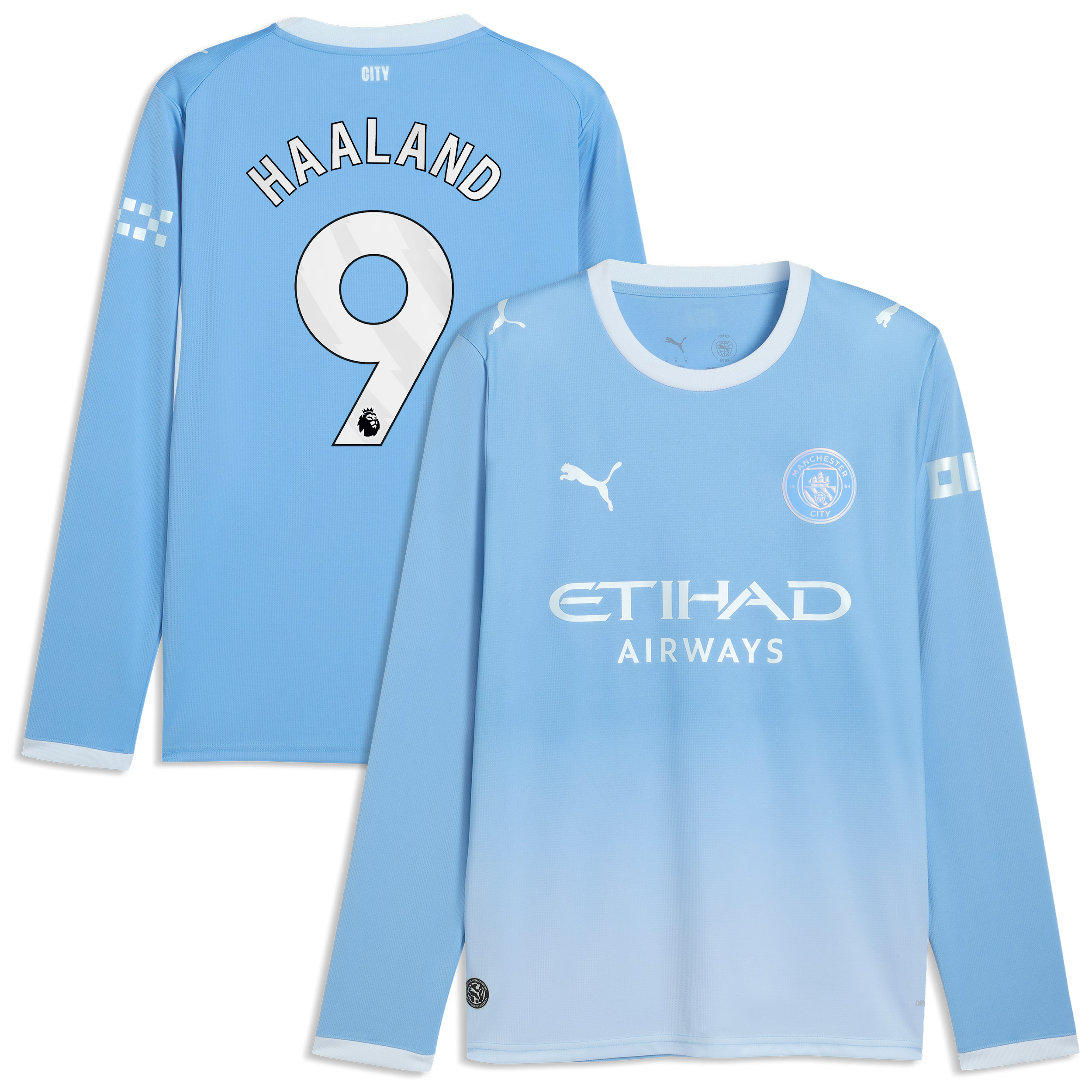Erling Haaland Manchester City Home Long Sleeve Jersey 2026/27 - Premium Replica - Jersey Teams World