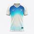 JERSEY INTL (JI) Branded 'Aero Wave' Gradient Blue & Off-White Soccer Jersey - Performance Kit - Adult