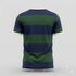 JERSEY INTL (JI) Branded 'Classic Hoop' Navy & Forest Green Striped Soccer Jersey - Performance Kit - Adult