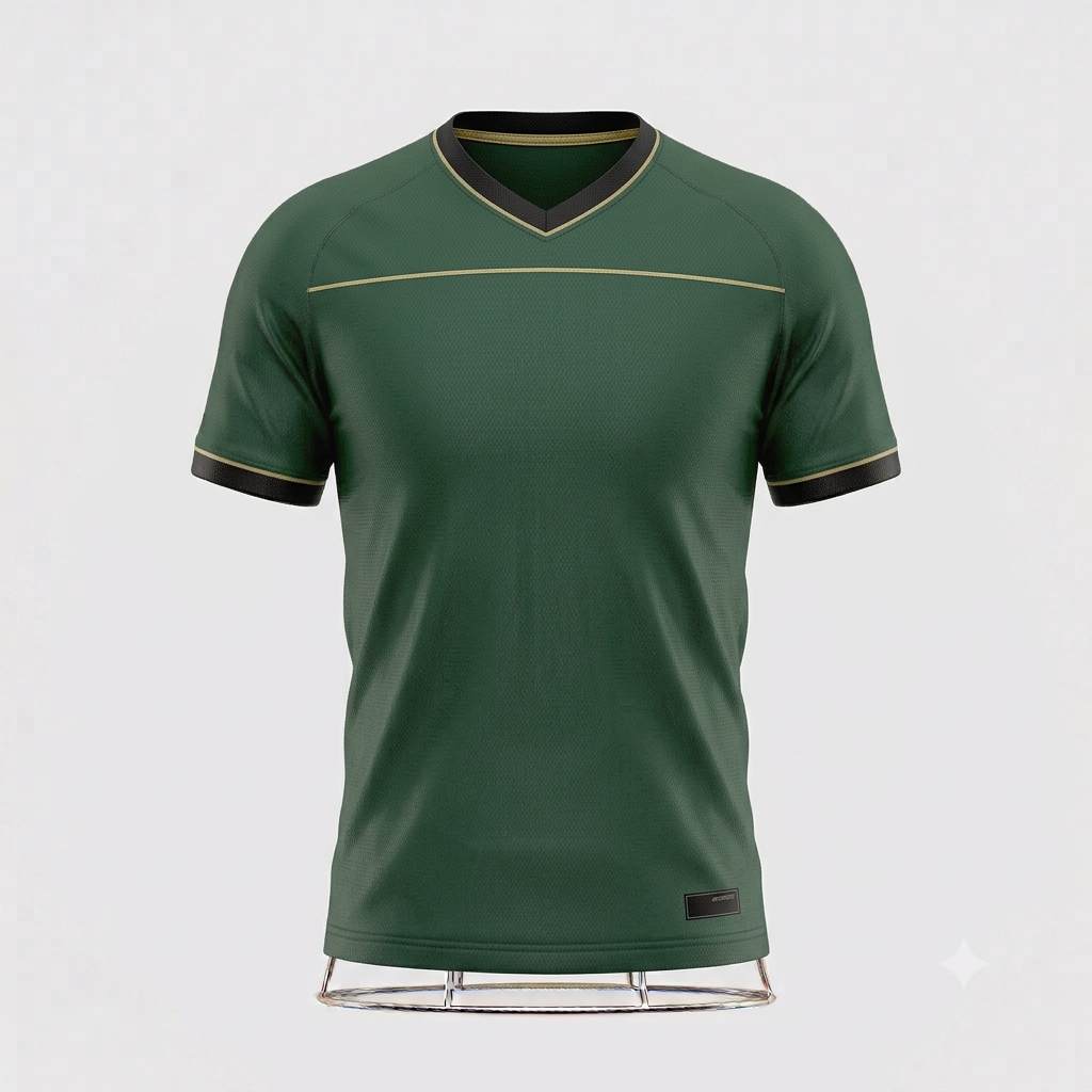 JERSEY INTL Branded 'Classic Forest Gold' Elite Performance Soccer Jersey - Minimalist Edition (Blank Back Kit)