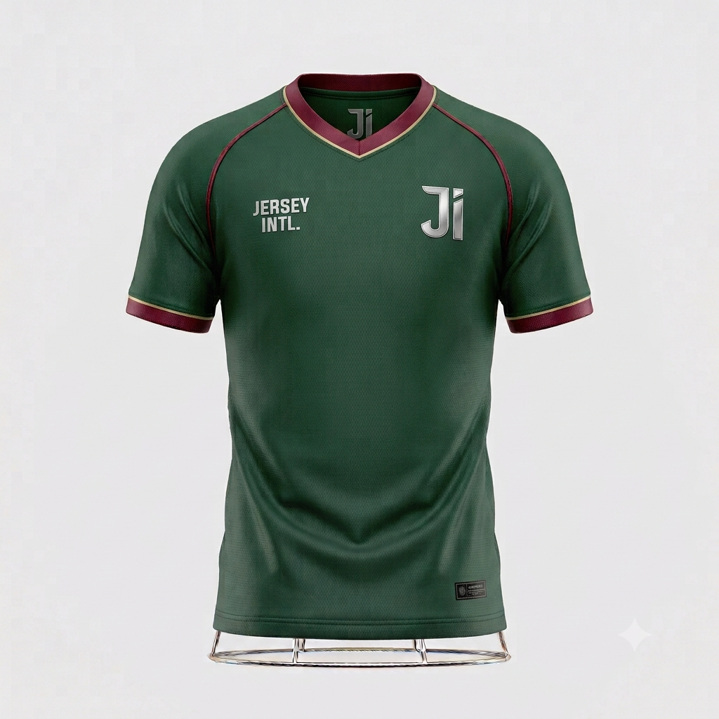 JERSEY INTL Branded 'Classic Forest Gold' Elite Performance Soccer Jersey - Minimalist Edition (Blank Back Kit)