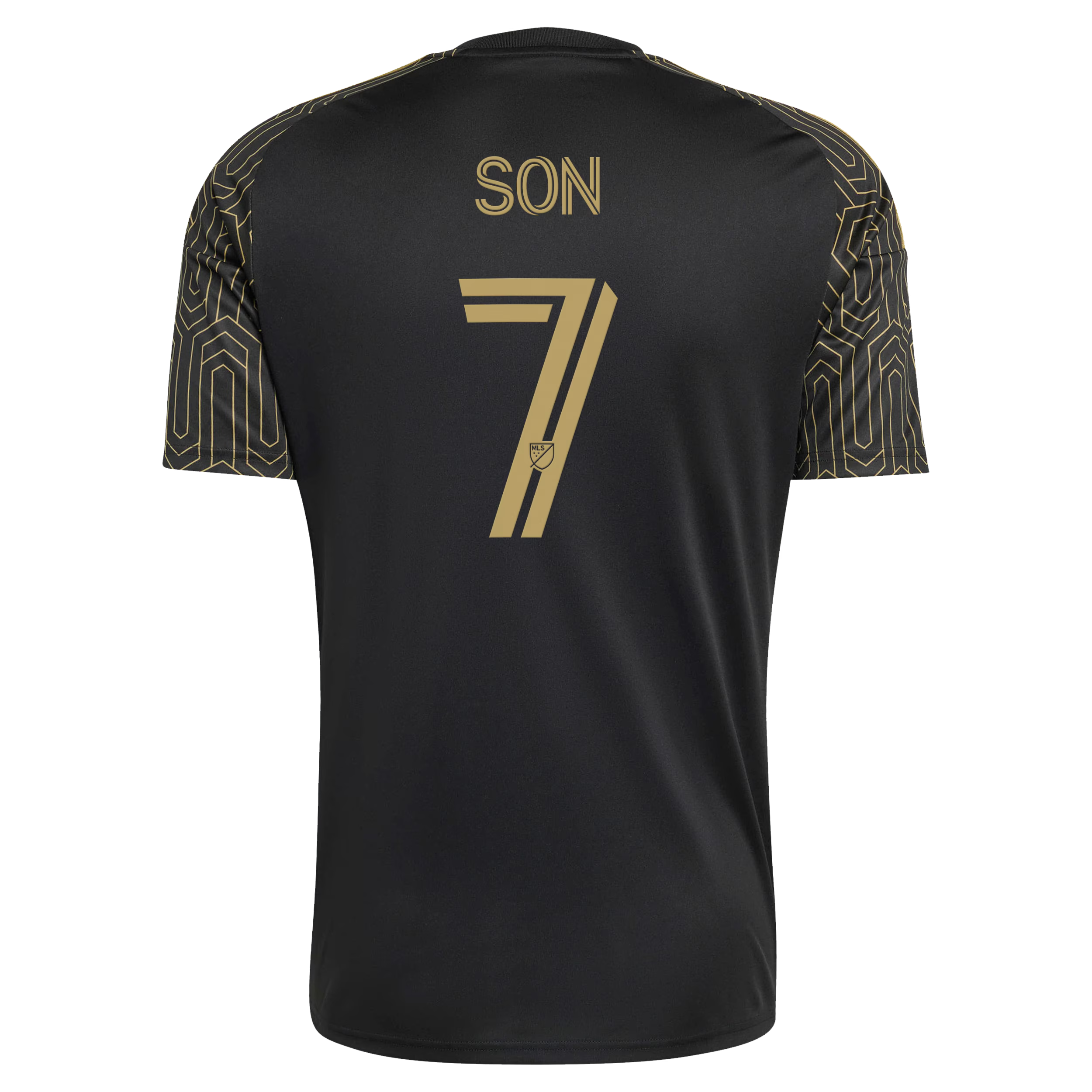 JERSEY INTL (JI) - LAFC Black & Gold Short Sleeve Soccer Jersey (#7 Son Edition)