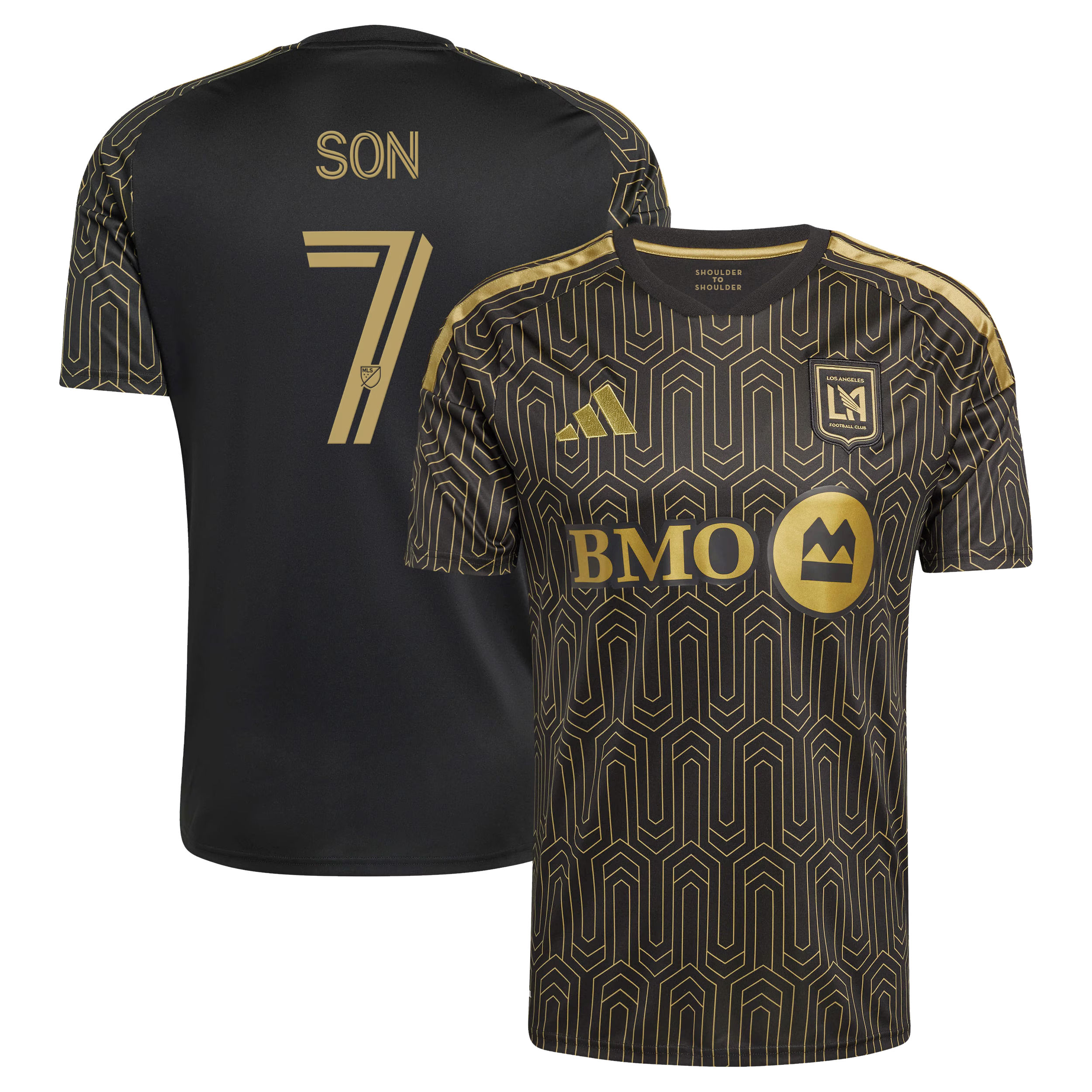JERSEY INTL (JI) - LAFC Black & Gold Short Sleeve Soccer Jersey (#7 Son Edition)