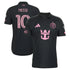 JERSEY INTL (JI) - Miami Themed Black & Gold Short Sleeve Soccer Jersey (#10 Messi Edition)