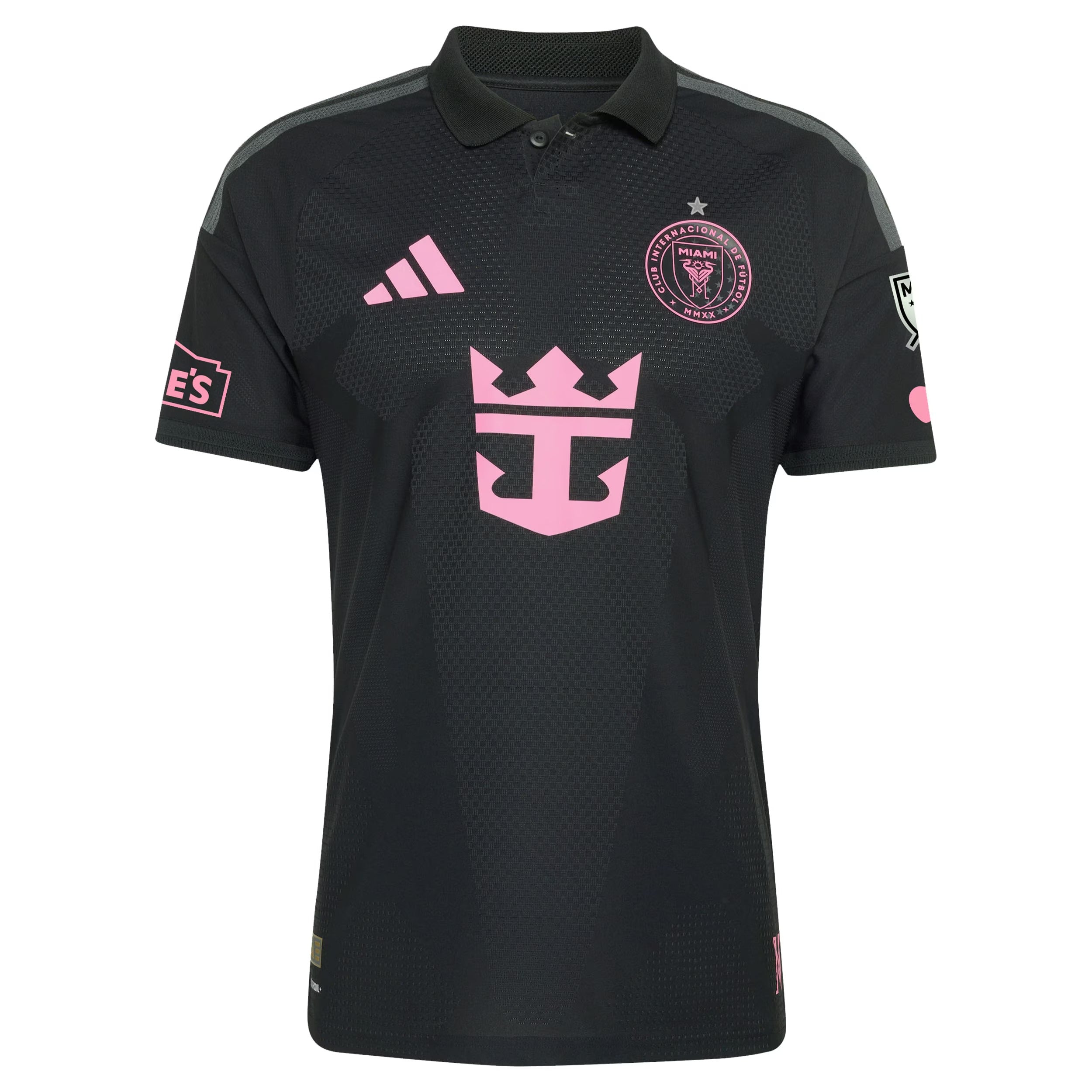 JERSEY INTL (JI) - Miami Themed Black & Gold Short Sleeve Soccer Jersey (#10 Messi Edition)