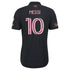 JERSEY INTL (JI) - Miami Themed Black & Gold Short Sleeve Soccer Jersey (#10 Messi Edition)
