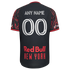 JERSEY INTL (JI) - New York Black & Red Short Sleeve Soccer Jersey (Custom Player Edition)