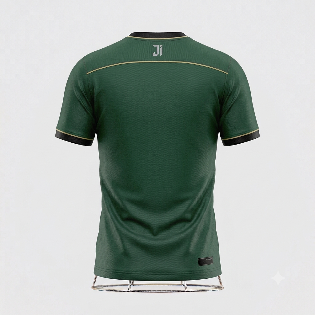 JERSEY INTL (JI) Branded 'Classic Forest Gold' Elite Performance Soccer Jersey - Minimalist Edition (Blank Back Kit)
