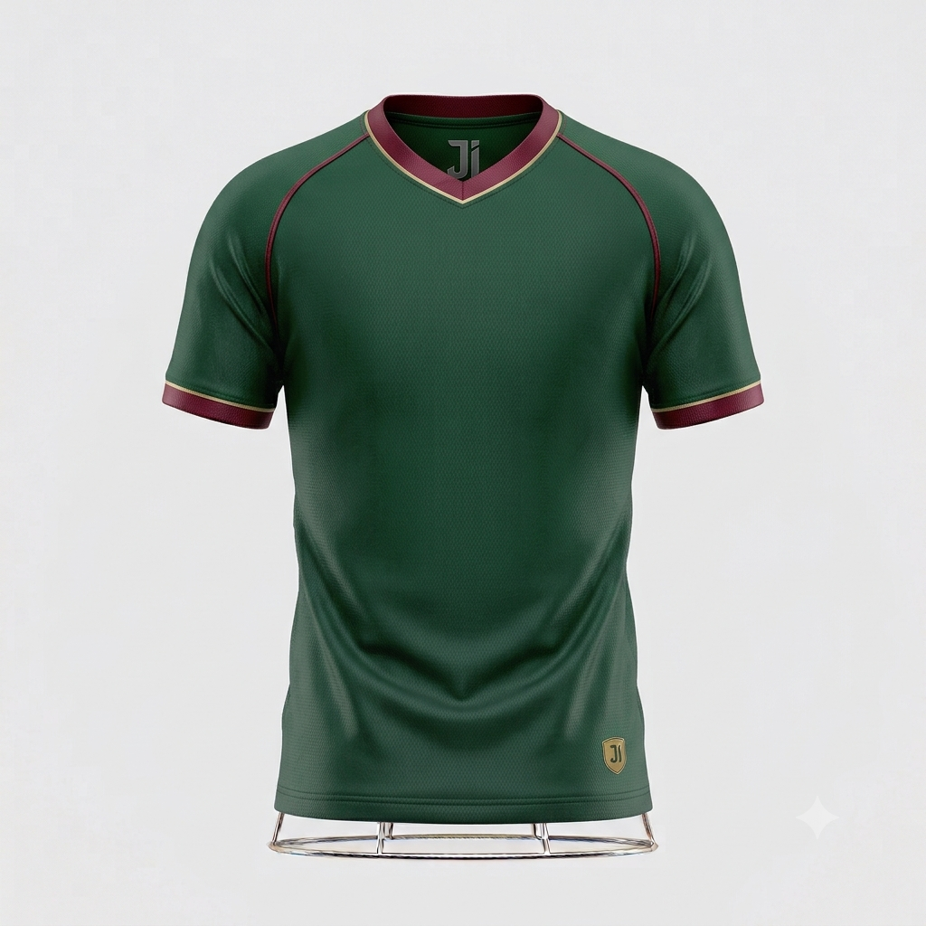 JERSEY INTL (JI) Branded 'Classic Forest Gold' Elite Performance Soccer Jersey - Minimalist Edition (Blank Back Kit)