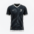 JERSEY INTL (JI) Branded 'Cosmic Stealth' Carbon & Platinum Performance Soccer Jersey - Elite Series Kit