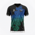 JERSEY INTL (JI) Branded 'Crystalline Prism' Charcoal, Teal & Cobalt Performance Soccer Jersey - Elite Series Kit