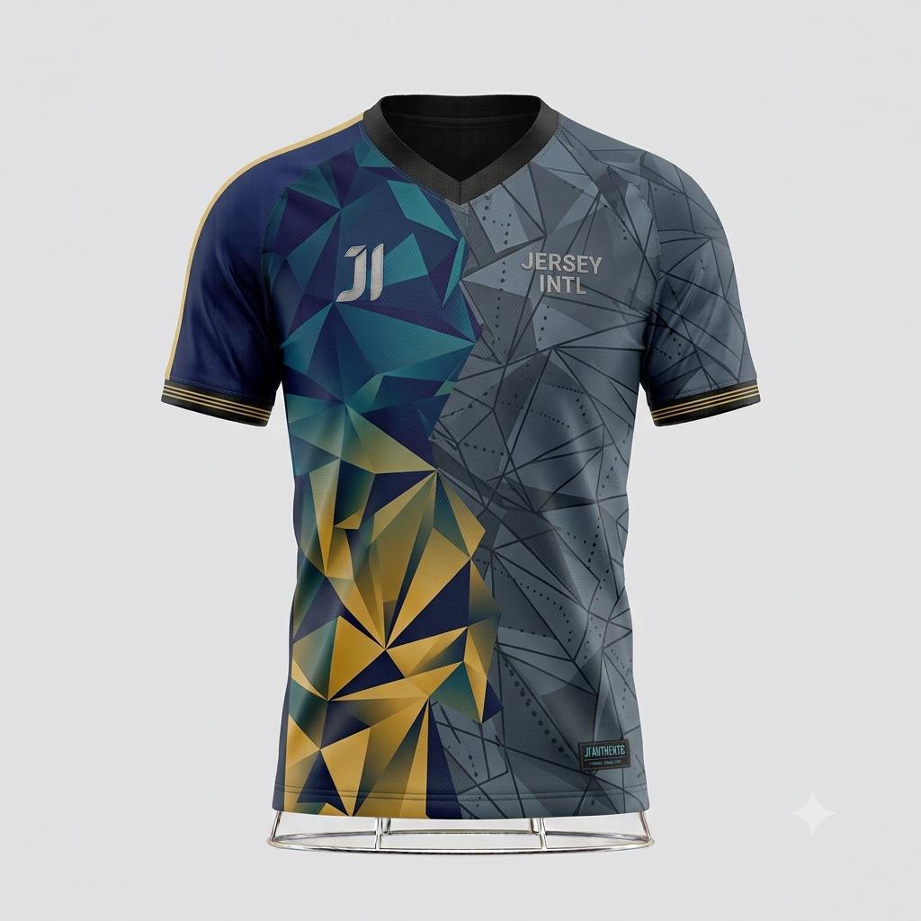 JERSEY INTL (JI) Branded 'Dual-Core Prism' Performance Soccer Jersey - Elite Series (Blank Back Kit)