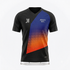 JERSEY INTL (JI) Branded 'Horizon Gradient' Carbon, Cobalt & Amber Performance Soccer Jersey - Elite Series Kit
