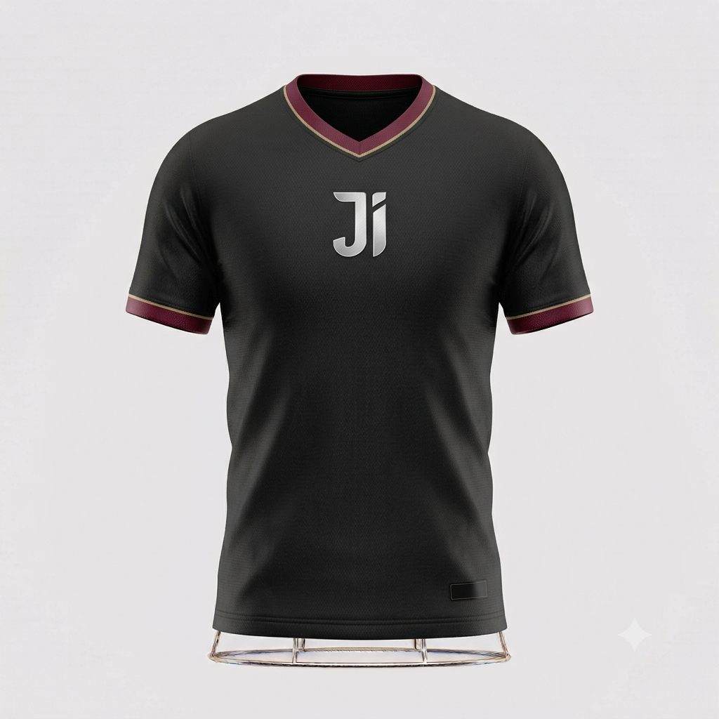 JERSEY INTL (JI) Branded 'Midnight Onyx' Elite Performance Jersey - Minimalist Edition (Blank Back Kit)