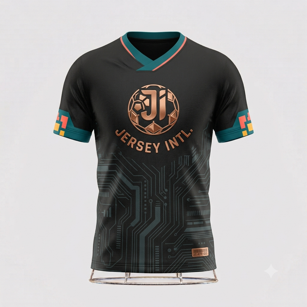 JERSEY INTL (JI) Branded 'Quantum Circuit' Elite Performance Jersey - Minimalist Edition (Blank Back Kit)