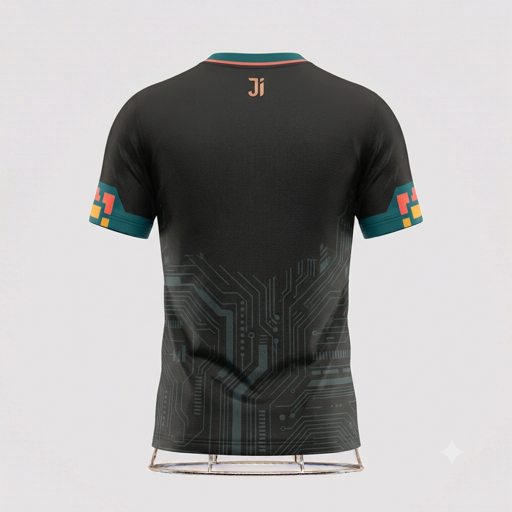 JERSEY INTL (JI) Branded 'Quantum Circuit' Elite Performance Jersey - Minimalist Edition (Blank Back Kit)
