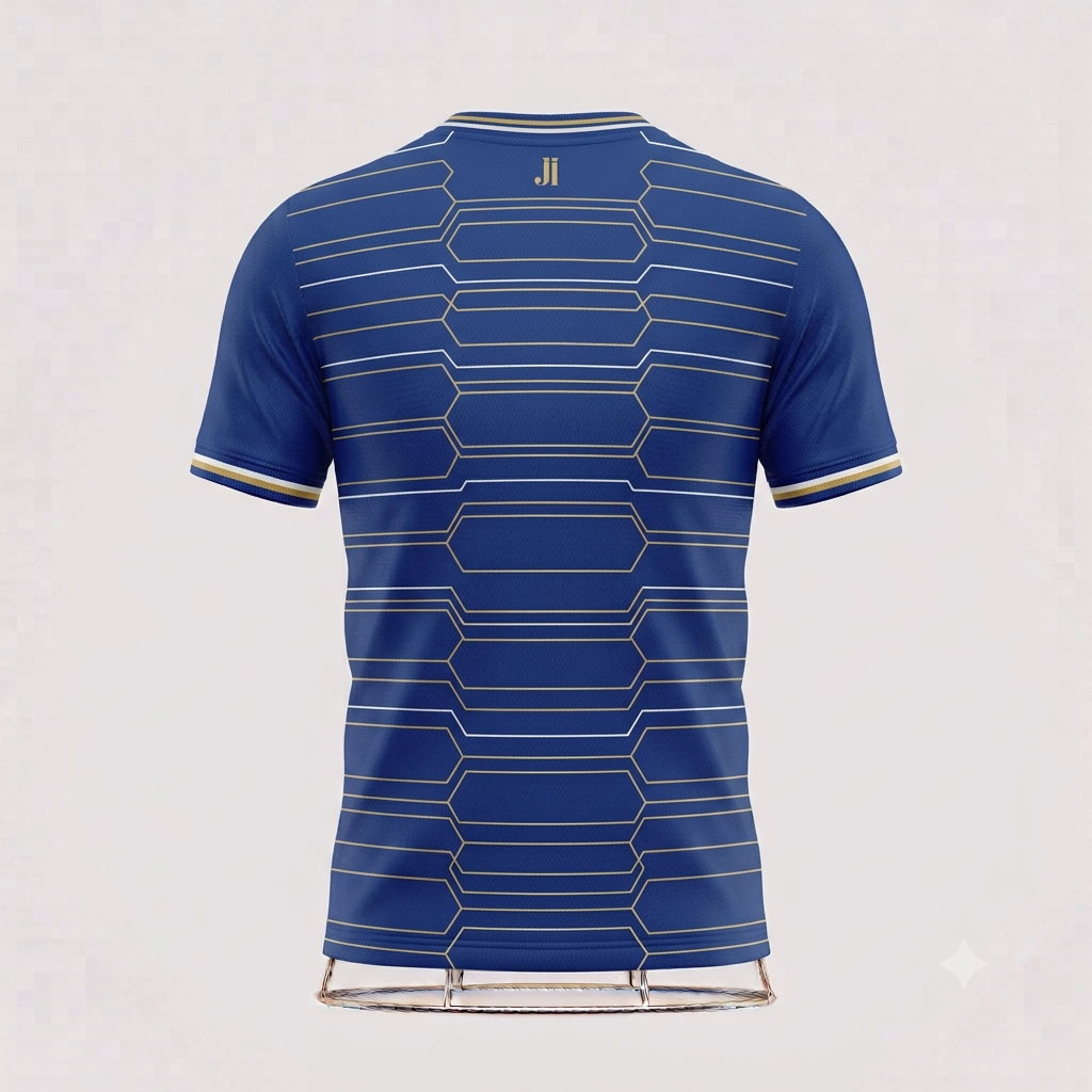 JERSEY INTL (JI) Branded 'Royal Grid' Elite Performance Jersey - Apex Horizon Edition (Blank Back Kit)