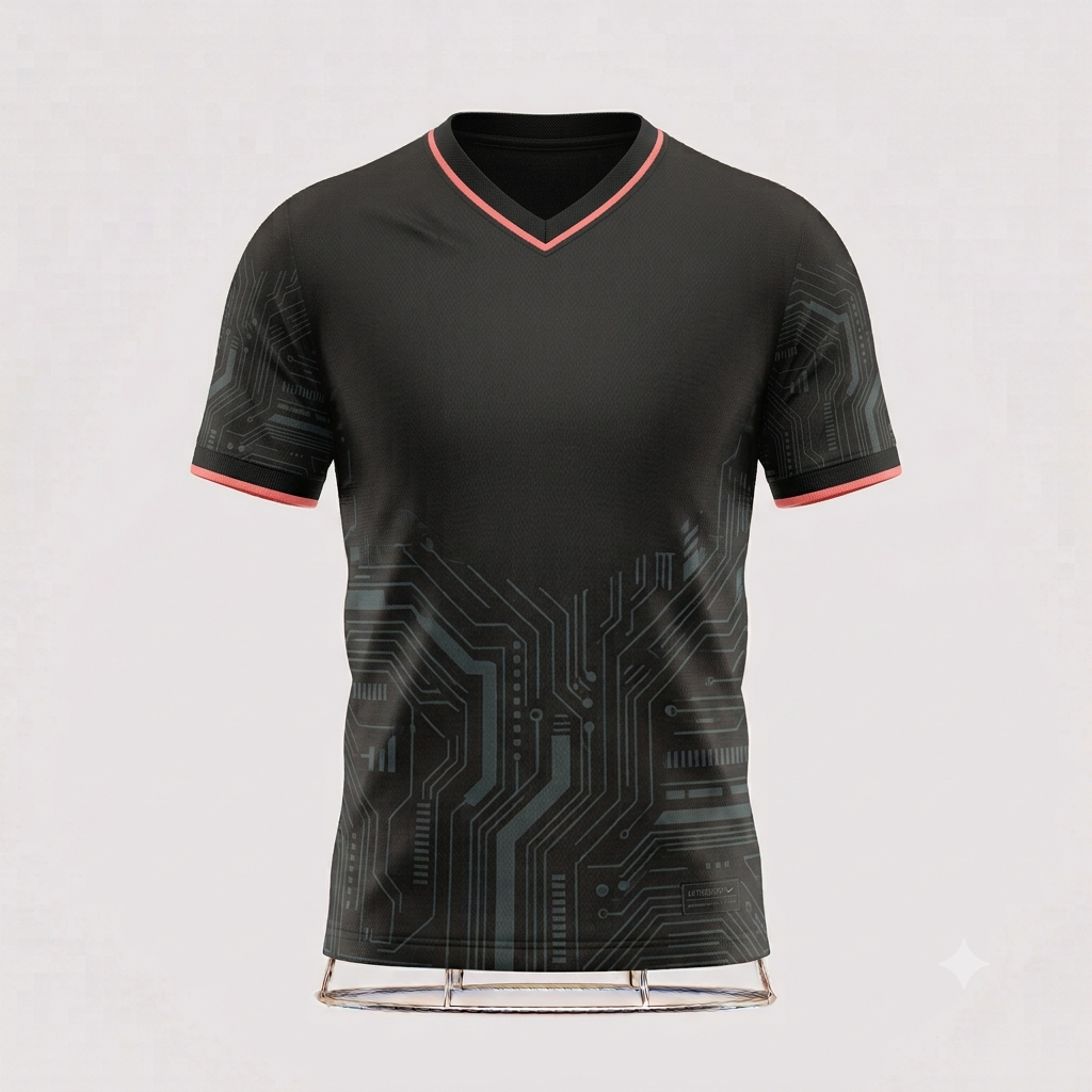 JERSEY INTL (JI) Branded 'Silent Circuit' Elite Performance Jersey - Stealth Edition (Blank Front & Back Kit)